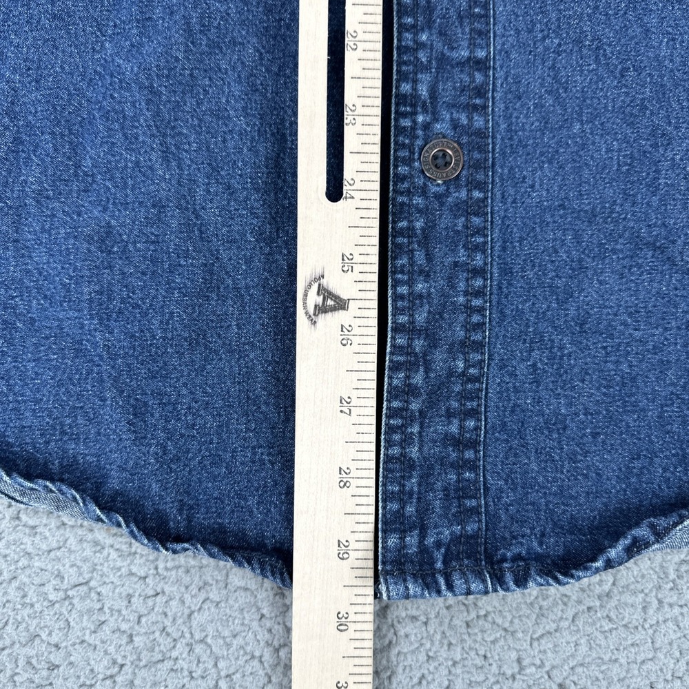 Levi Strauss Signature Denim Jacket Men Large Blue Pockets Workwear Metal Button - Picture 6 of 16
